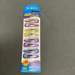 Color-Changing Hair Clips - Red, Yellow, Purple